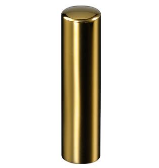 鏡面ゴールドチタン 銀行印15.0mm
