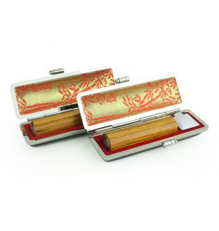 【感謝祭限定】プレミアムウッド茶 実印60x15.0mm/銀行印60x12.0mm 2本セット