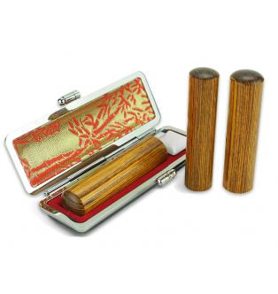 【感謝祭限定】プレミアムウッド茶 実印60x13.5mm/銀行印60x12.0mm/認印60x10.5mm 3本セット