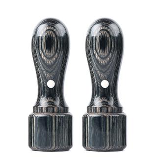 プレミアムウッド黒 2本セット 実印（天丸）18.0mm／銀行印（天丸）18.0mm
