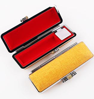 リネン・シリーズ印鑑ケース（黄）