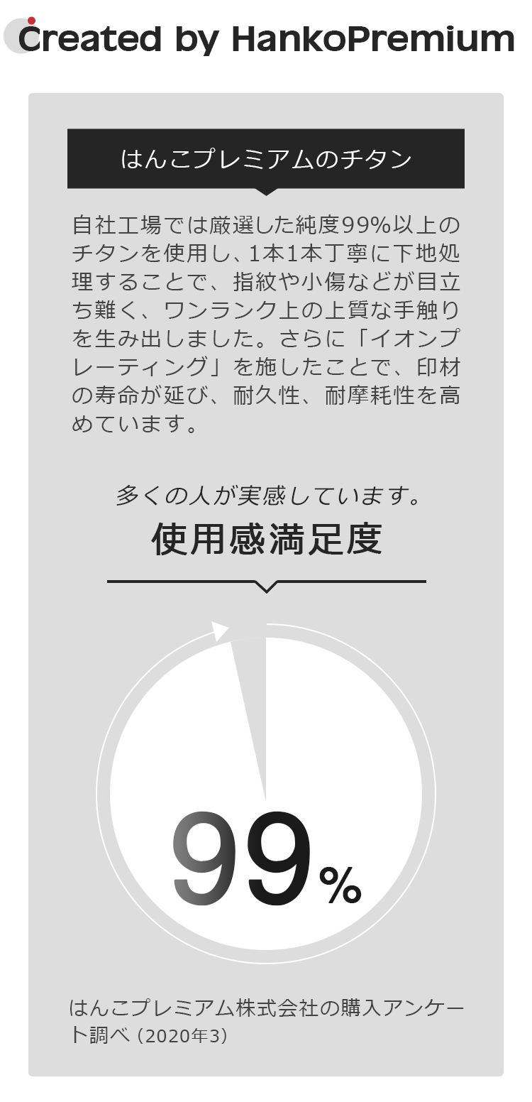 【急ぎ不可・ネコポス便・代金引換不可・時間指定不可】目印付きチタン印鑑