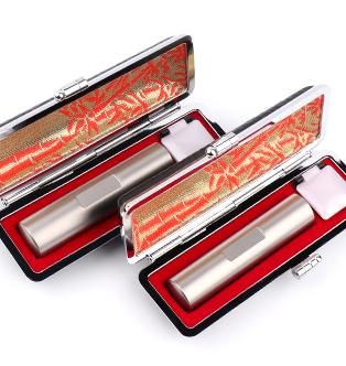 目印付き·ブラストチタン 実印60x15.0mm/銀行印60x13.5mm2本セット